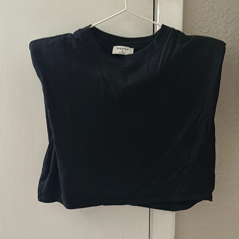 Babaton Black Women's Top w Shoulder Pads
